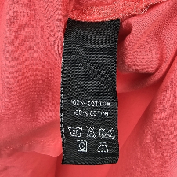 CHARLIE PAIGE Cotton Lightweight Lagenlook Blouse Tunic Pink White Womens Size M - Picture 11 of 12